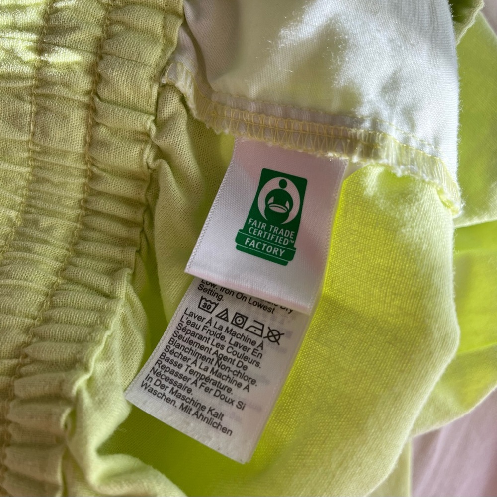J.Crew• Linen Blend Neon Yellow Pants• Sz 8 - Picture 4 of 7